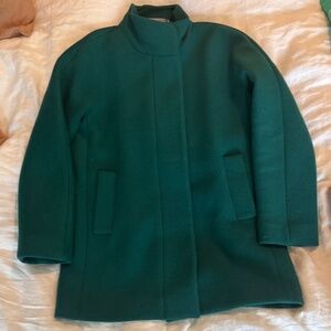 J Crew Factory emerald green cocoon coat